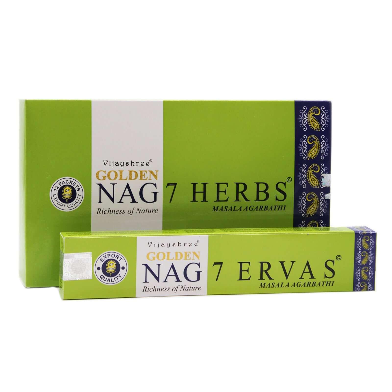 7 Herbs Golden Nag | Incense Sticks Joss 15g | Premium Scents | Fragrance | Hand Rolled | Yoga | Aromatherapy | Meditation-0