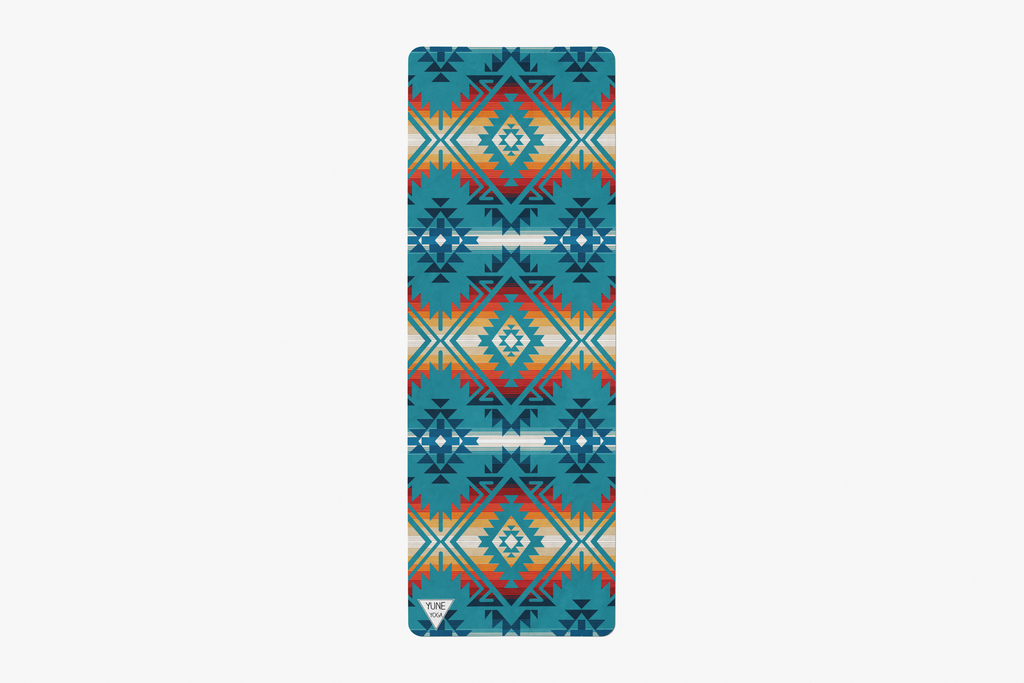 Jerome Turquoise Foldable Travel Yoga Mat – 2mm Lightweight, Non-Slip, Eco-Friendly Mat for On-the-Go Practice | Yune Yoga-1